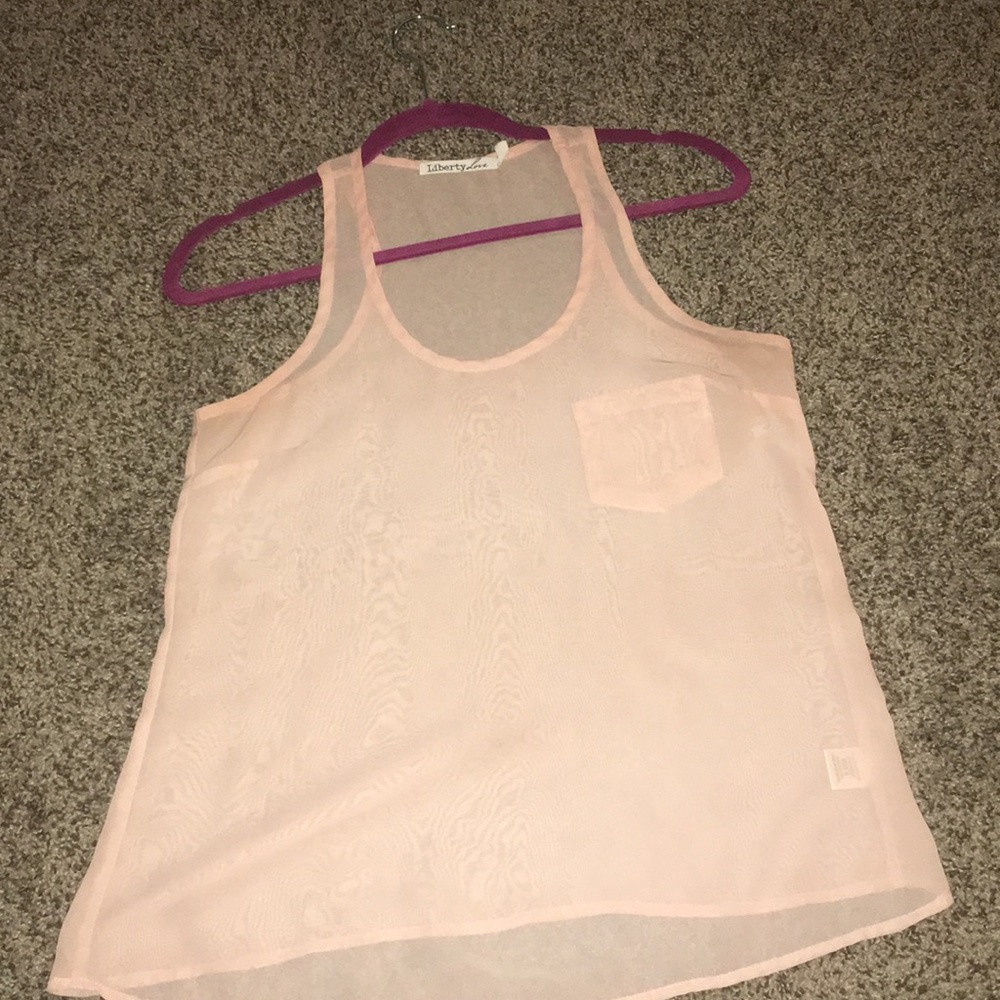 Light pink sheer tank top!